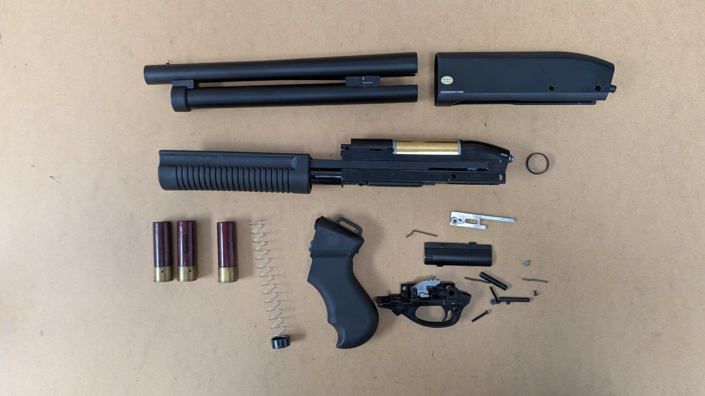 Golden Eagle M870 Breacher Tri-Shot Gas Pump Action Shotgun (Short - Black - M8881 - V2)