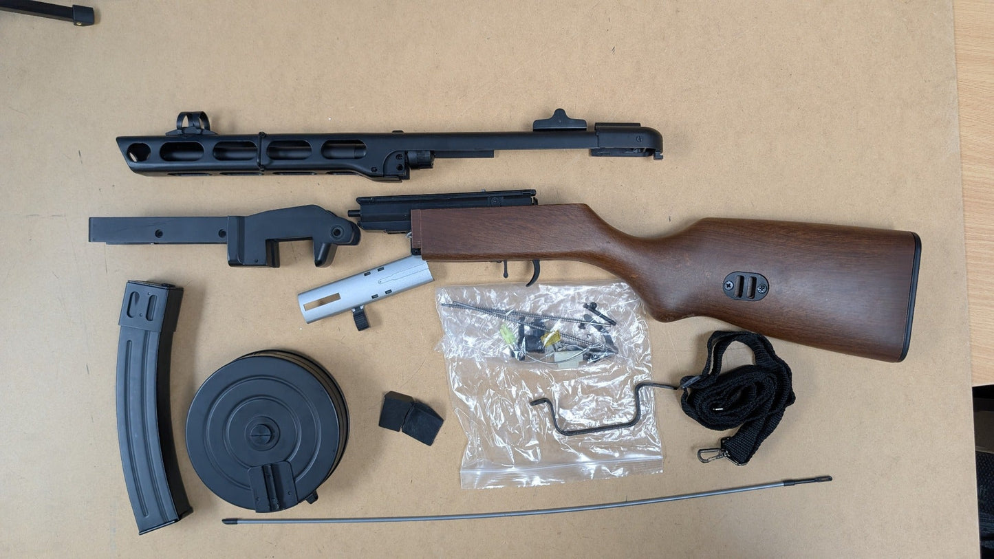 Snow Wolf PPSH AEG (SW-09 - Dual Magazine - Faux Wood)