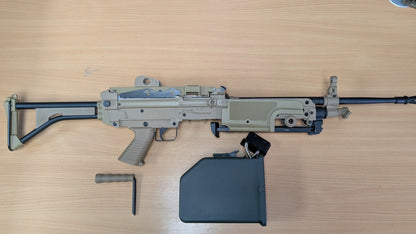 A&K M249 MK1 Polymer with Sound Control Drum Magazine (AK-249-MK1-P - Tan)