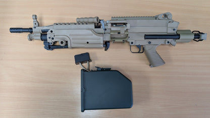 A&K M249 Para with Sound Control Drum Magazine (Tan - AK-M249-PARA-P)