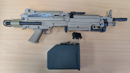 A&K M249 Para with Sound Control Drum Magazine (Tan - AK-M249-PARA-P)