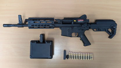 Golden Eagle MCR LMG AEG with Drum Mag - M (2600 Rnds - Sound Control - F6671)