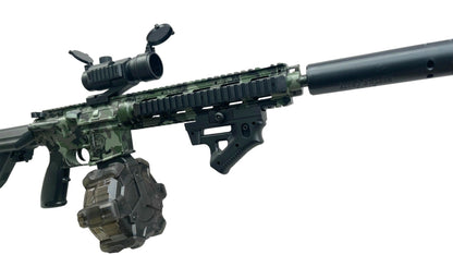 Gel Blaster GBEG M416 1:1 Scale Fully Auto Rifle (OD/Green - Includes Battery and Charger, Scope, Silencer, Drum Mag.)