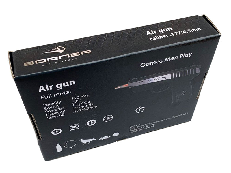 Borner 4.5mm/.177 Panther 801 with Red Laser Inbuilt (Metal - Dual Tone Black)