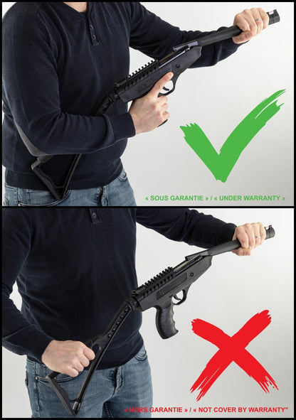Bo Manufacture 5.5mm/.22 Langley Pro. Break Barrel Air Pistol with Stock (7.5j - Black)