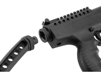 Bo Manufacture 4.5mm/.177 Langley Hitman Break Barrel Air Pistol with Silencer (7.5j - Black)