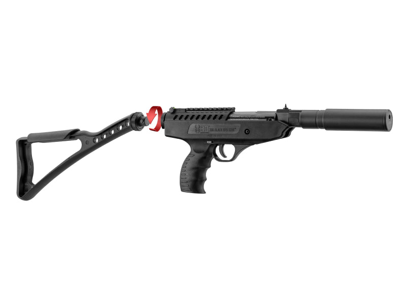 Bo Manufacture 4.5mm/.177 Langley Hitman Break Barrel Air Pistol with Silencer (7.5j - Black)
