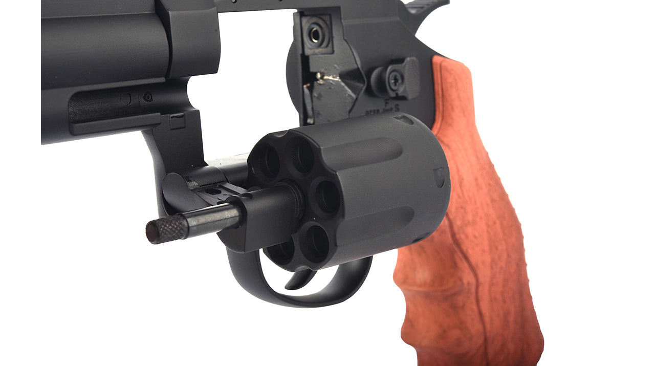 Hwasan 2.5" Co2 Revolver (4.5mm/.177 BB - Black - Faux Wood Grip)