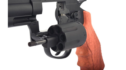 Hwasan 2.5" Co2 Revolver (4.5mm/.177 BB - Black - Faux Wood Grip)