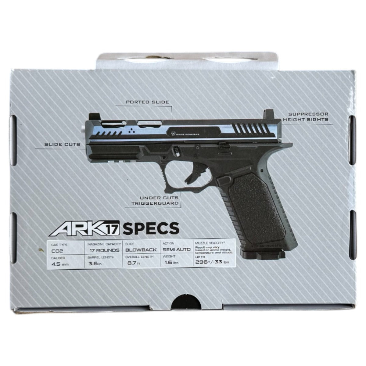 Strike Industries by EMG .177/4.5mm ARK Co2 Blowback Pistol (Strike Frame - Standard - Silver)