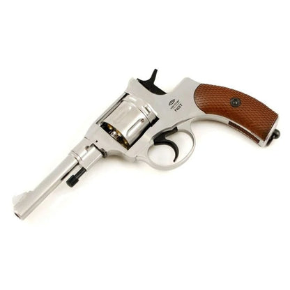 Gletcher Nagant 4.5mm/.177 Co2 Revolver - Silver