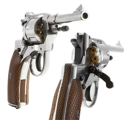 Gletcher Nagant 4.5mm/.177 Co2 Revolver - Silver