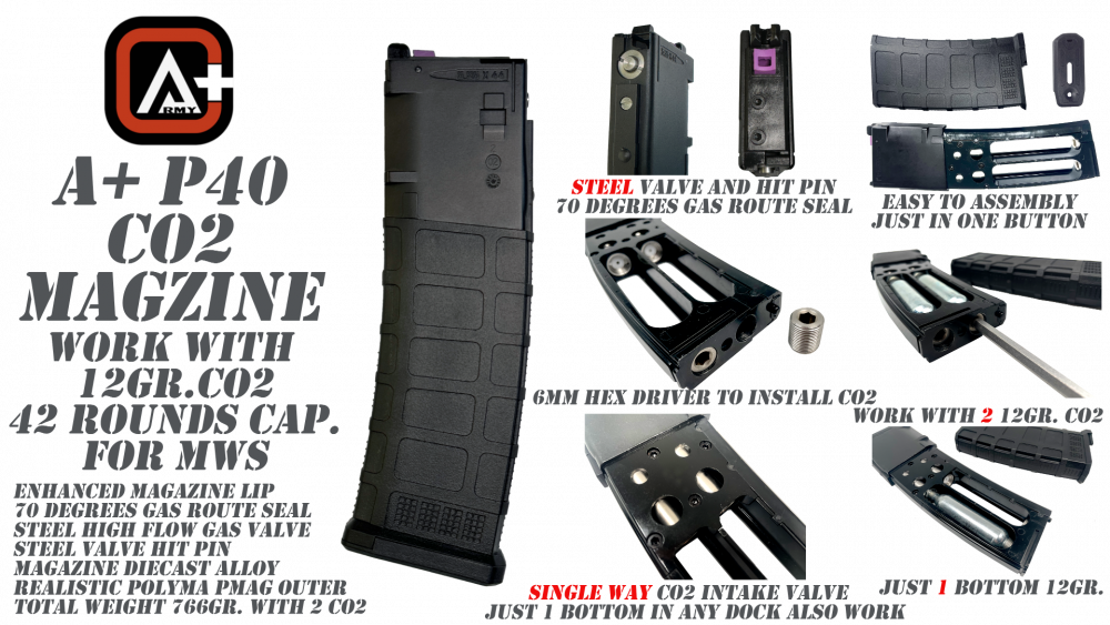 SP System MWS Co2 Series Magazine - Works with Cyma/Double Eagle/Tokyo Marui (A-456 )