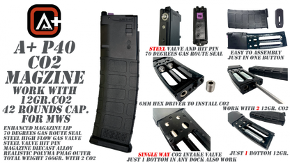SP System MWS Co2 Series Magazine - Works with Cyma/Double Eagle/Tokyo Marui (A-456 )