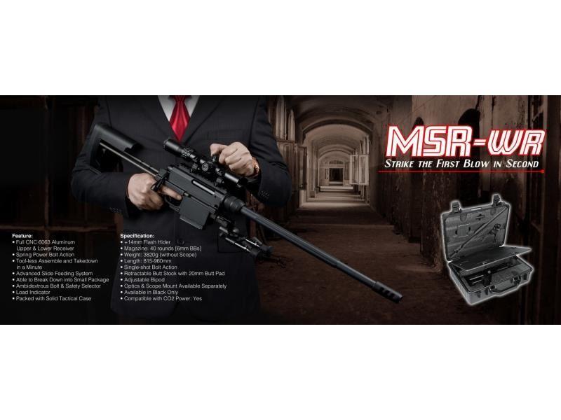 Ares MSR-WR Spring Sniper Rifle Kit with Case (Tool-Less Assemble - Tactical Case - MSR-WR)