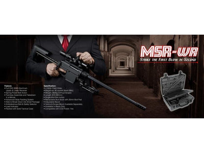 Ares MSR-WR Spring Sniper Rifle Kit with Case (Tool-Less Assemble - Tactical Case - MSR-WR)