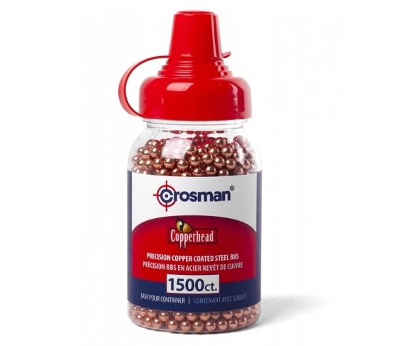 Crosman 4.5mm .177 Copper Steel BBs 1500 Round Bottle