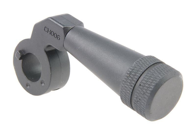 ARES Amoeba Striker Low-Profile Zinc Alloy CNC Cocking Handle (Type E) - Matte Gray (GS-CH-22)
