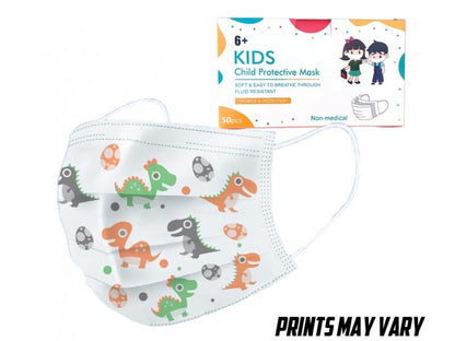Disposable Kids Printed Masks (50pcs - Box Packed)