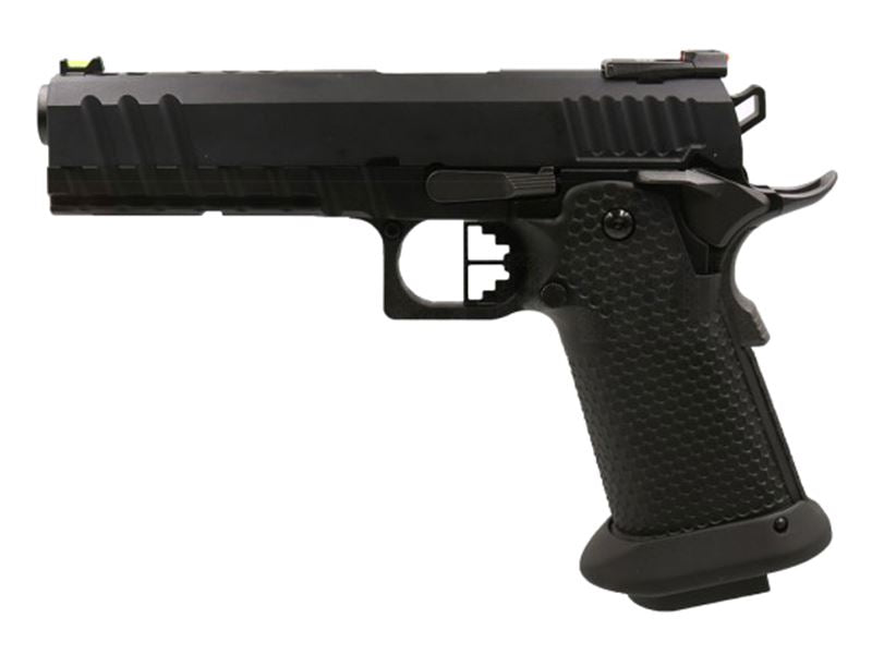Armorer Works Custom Black Ace Hi-Capa GBBP (Black Slide - Black Barrel -  AW-HX2033)
