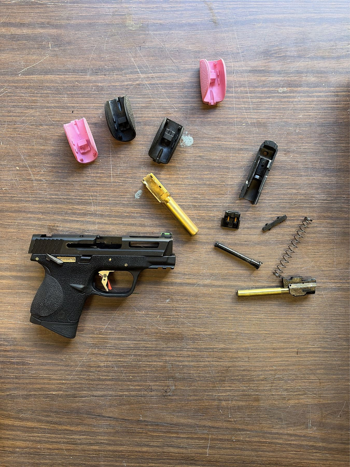 [Boneyard] WE Custom Big Bird Black (Black/Gold Cut Slide, Compact) - Needs New Nozzle/BB Unit