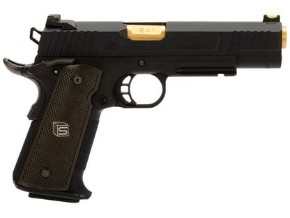 Salient Arms International by EMG 1911 RED Gas Pistol (Gold Barrel - Black - SA-RD0100)