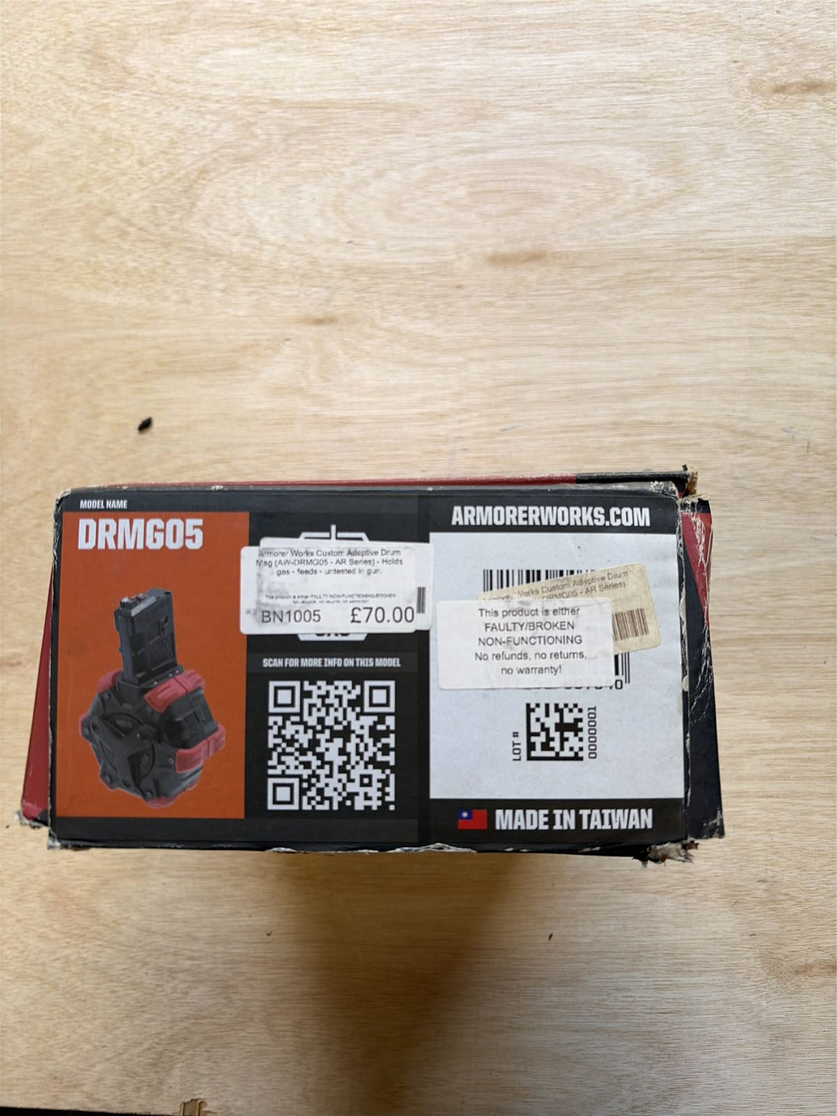 [Boneyard] Armorer Works Custom Adaptive Drum Mag (AW-DRMG05 - AR Series) - Holds gas - feeds - untested in gun.