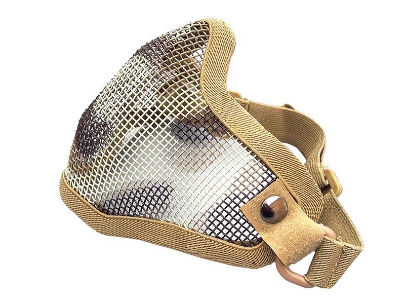 ACM V1 Strike Steel Half Face Mask (One Belt Version - Tan/Camo)