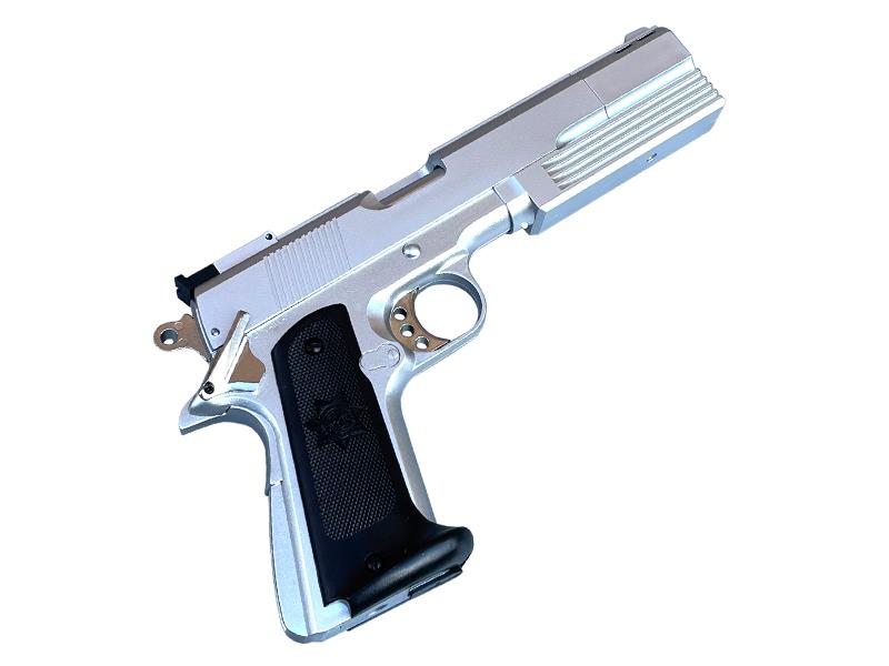 HFC 1911 Gas Pistol (With Front Compensator - Silver - HG-125S)