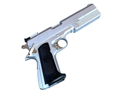HFC 1911 Gas Pistol (With Front Compensator - Silver - HG-125S)
