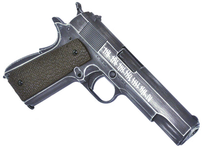 Armorer Works Custom "Molon Labe" 1911 Gas Blowback Pistol (Full Metal -Brown Grips - AW-NE2002)