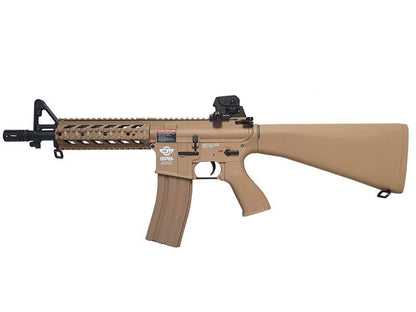 G&G RIFT Raider Airsoft AEG (Combat Machine - Fixed Stock - EGC-16P-RDS-BNB-NCM - Tan)