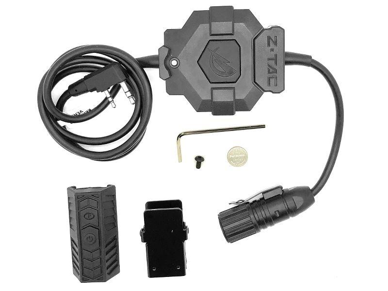 zTac PTT with Wireless RIS Mounted PTT Button (1 Pin - Motorola Connector)