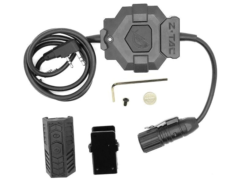 zTac PTT with Wireless RIS Mounted PTT Button (1 Pin - Motorola Connector)