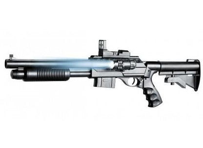 Vigor M870 Custom Tactical Pump Action Shotgun (RIS - Two Tone Blue - 0581C - M4 Stock Long)