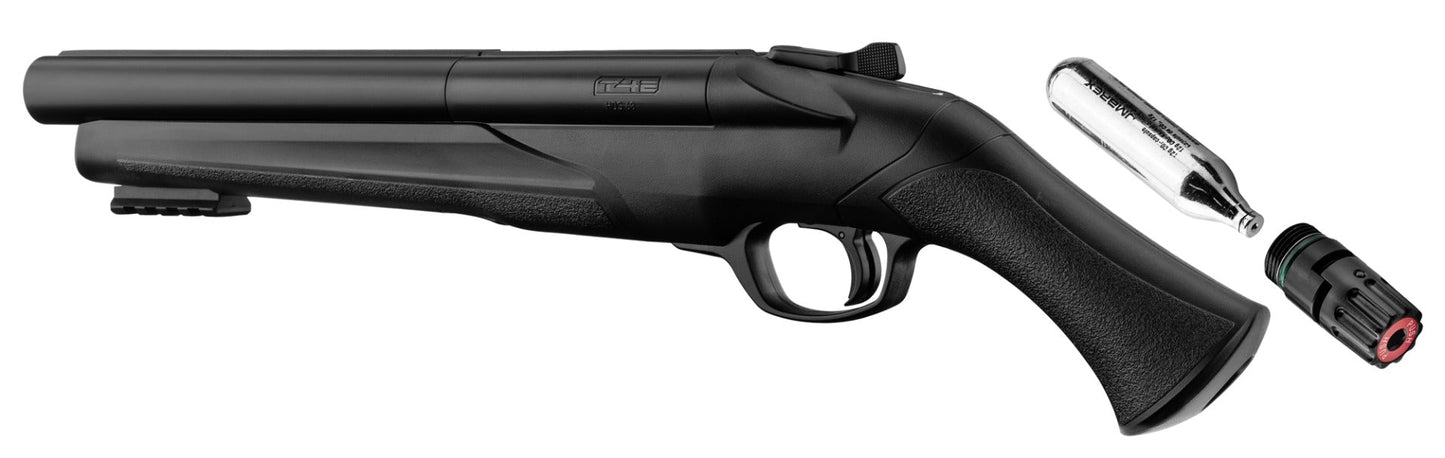 Walther T4E HDS Double Barrel .68 Caliber Paintball Shotgun (Umarex - 7.5j - Black - With 100 Rubber Balls)