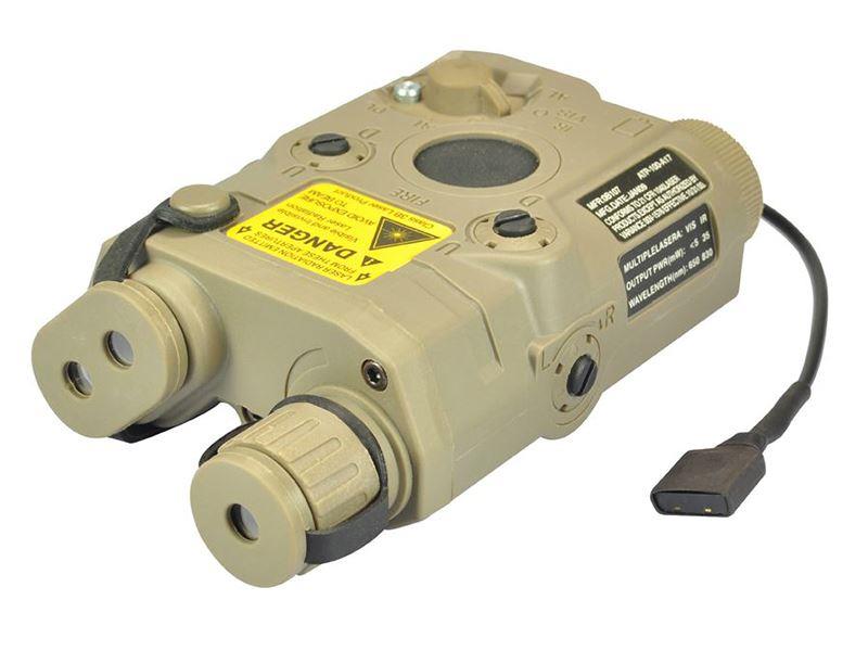 PEQ-15 Battery Box with Green Laser (Tan)