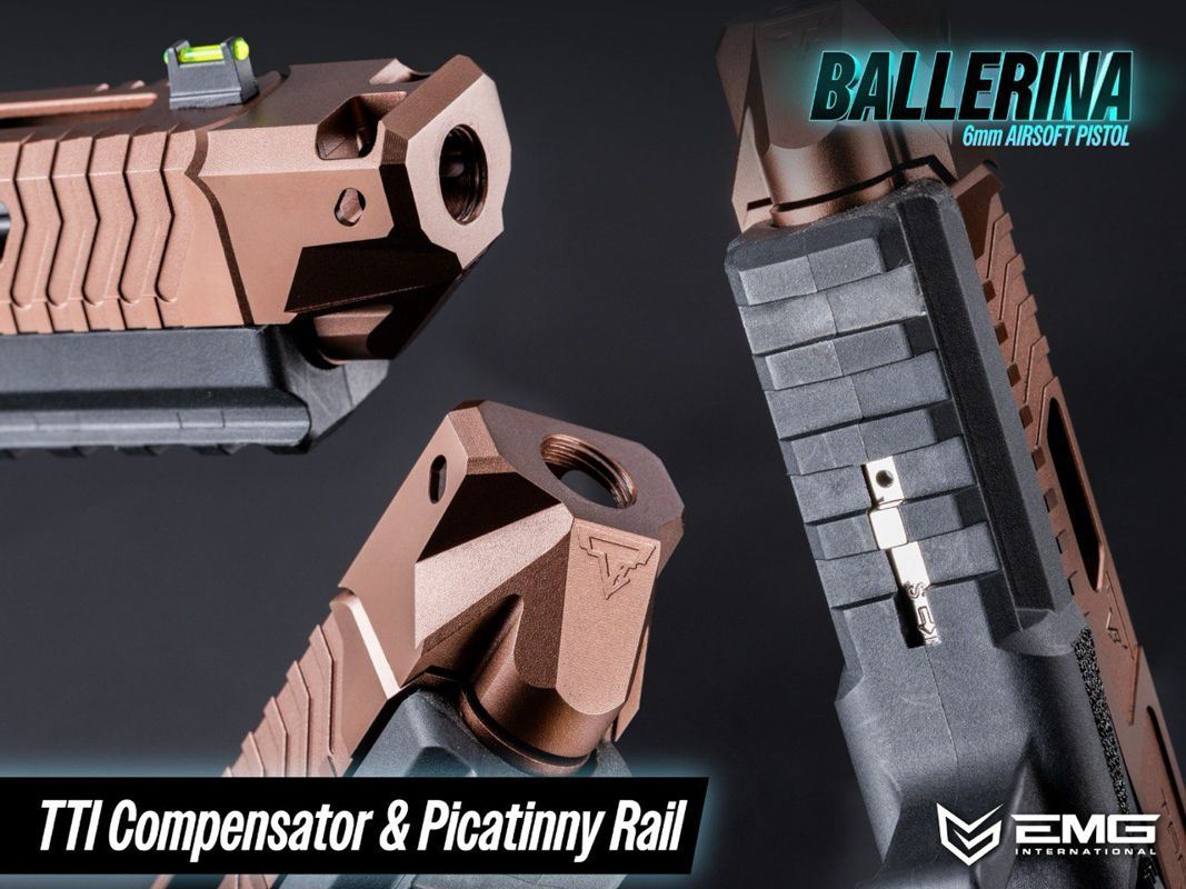 TTI JW Series Ballerina Gas Blowback Pistol (R34-3 Black - CNC - EMG/Army)