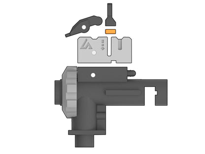 Airtech Studios Top-Down-Center (TDC) Bracket Integration Kit for: Ares Amoeba M4 Hop-up chamber