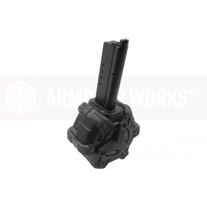 Armorer Works  Desert Eagle 350 Rounds Gas Drum Magazine (AW-DRMG16 - Desert Eagle Series - Black)
