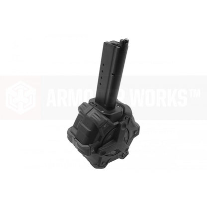 Armorer Works  Desert Eagle 350 Rounds Gas Drum Magazine (AW-DRMG16 - Desert Eagle Series - Black)