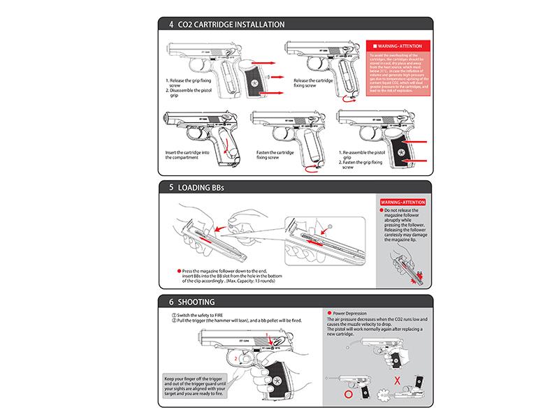 ICS PM2 Makarov Non-Blowback with Silencer (Co2 Powered - Black - BLE-002-SB)