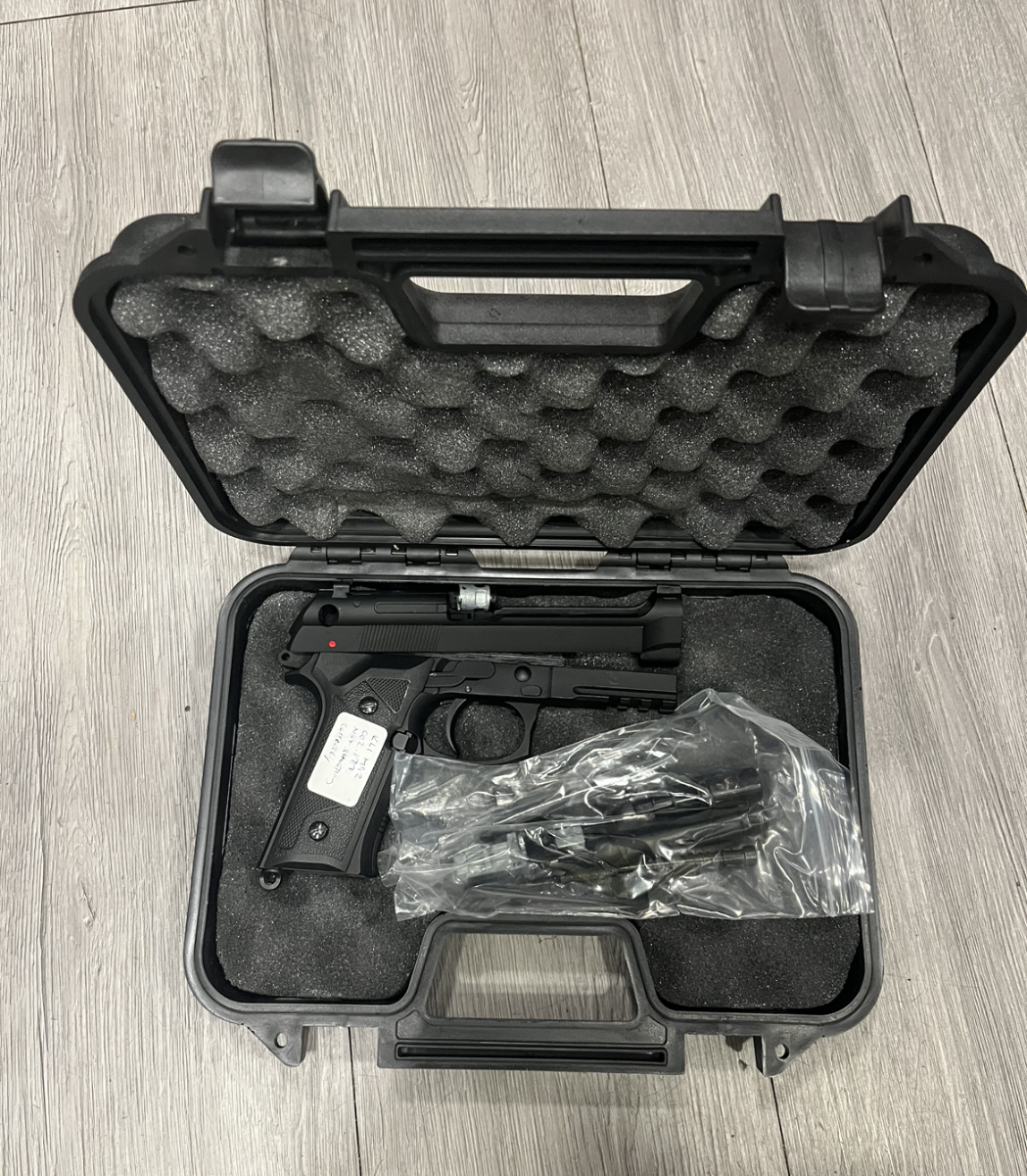 Boneyard - KLI M92 Co2 Blowback Pistol with Compensator and Rail (4.5mm/.177 - Black)