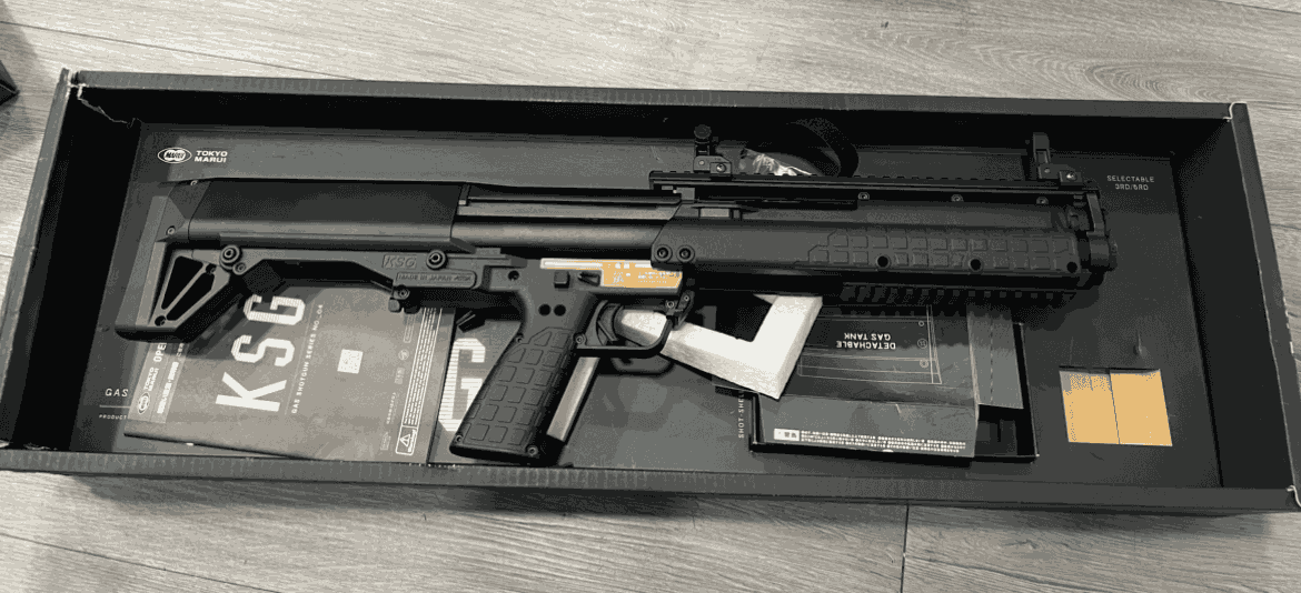 Boneyard - Tokyo Marui Kel-Tec KSG Gas Tri-Barrel Shotgun (Black)