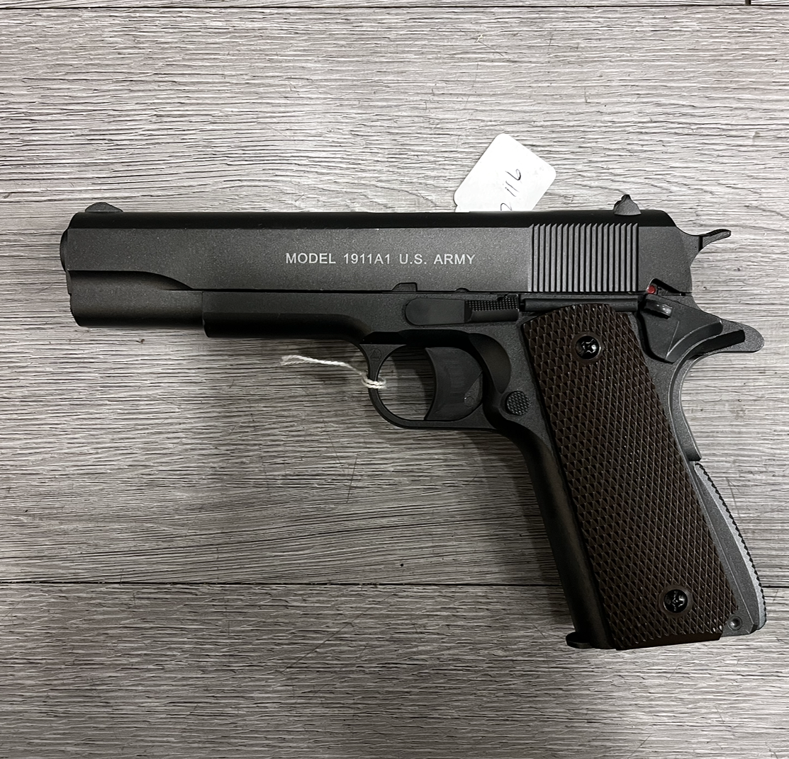 Boneyard - Auto Ordnance 1911 Co2 Non-Blowback Pistol (4.5mm/.177 Pellet - Metal Slide and ABS Body - Cybergun - Black - 438301)