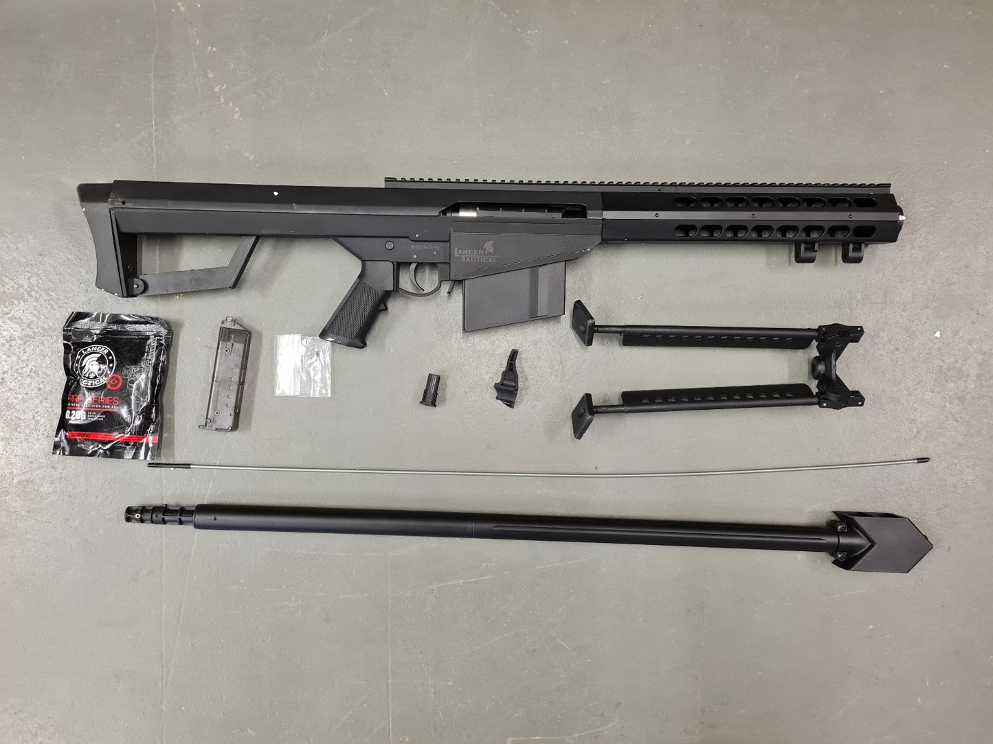 Lancer Tactical  LT-20 M82 Sniper Rifle (with Scope and Bipod - Spring - Black)