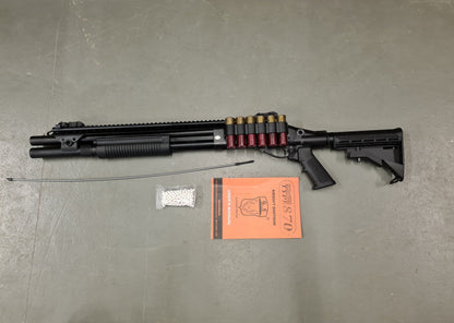 Golden Eagle M870 AR Tactical Tri-Shot Gas Pump Action Shotgun (Medium - Black - M8874)