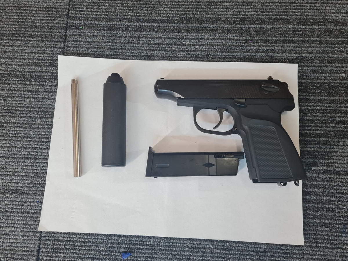 WE Makarov 654K with Silencer (Black) (WE-71051)