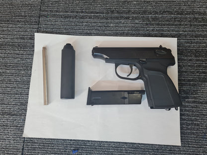 WE Makarov 654K with Silencer (Black) (WE-71051)