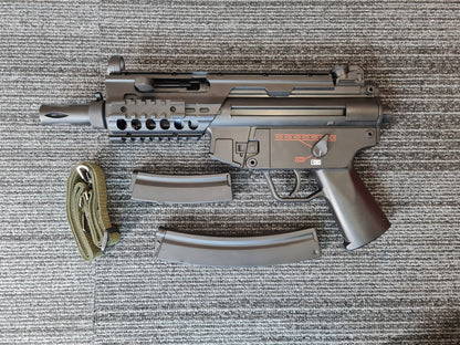 Galaxy AEG Submachine Gun with Stock (Metal Gearbox - Black - G5M)